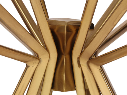 Table With Sunburst Design - Gold