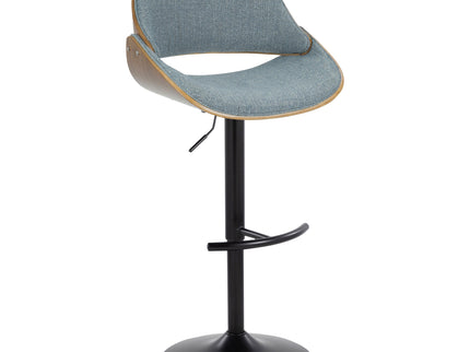 Fabrizzi - Mid Century Modern Adjustable BarStool With Rounded T Footrest (Set of 2)