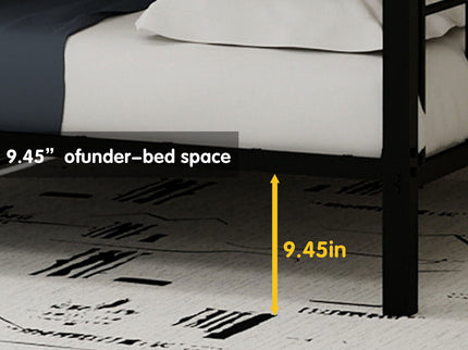 Bunk Bed For Kids, Convertible Frame With Ladders & Guardrail