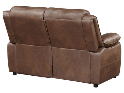 Worthington - Padded Arm Loveseat - Dark Brown