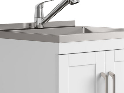 Kyle - Laundry Cabinet & Faucet And Stainless Steel Sink