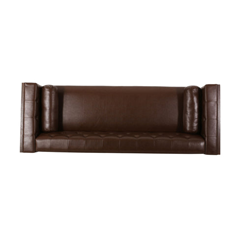 Contemporary 3 Seater Sofa With Tufted Design
