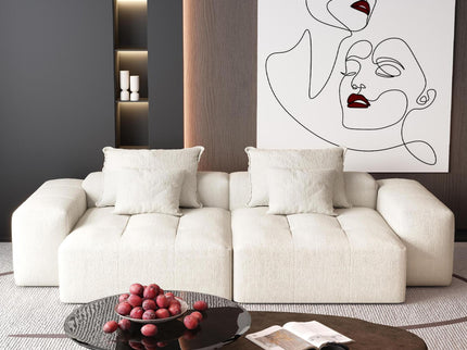 Modern Oversized Diy Combination Modular Sectional Sofa With Pillows