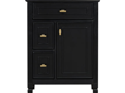 Bathroom Vanity With Sink, Flip Drawer, 2 Drawers, Adjustable Shelf