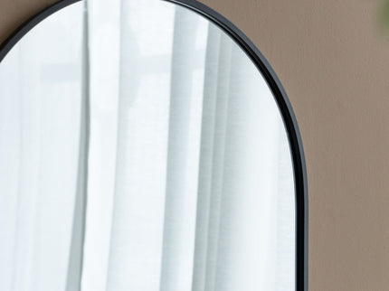 Arched Mirror With Metal Frame, Wall Mirror For Living Room Bedroom Entryway