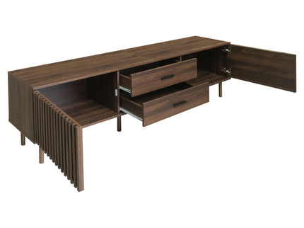 TV Stand For TVs Up To 80", Media Entertainment Center With Ample Storage - Dark Brown