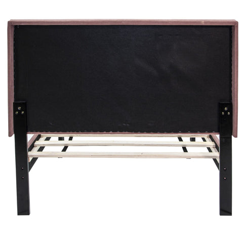 Bed With Channel Tufted Adjustable Headboard