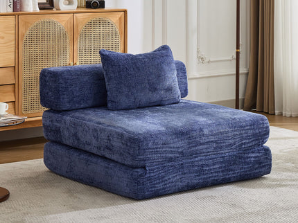 Convertible Floor Sofa Bed With Fixed Shape Frame For Living Room