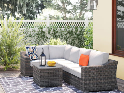Stylish Sofa Seating Group With Cushions Perfect For Outdoor Gatherings