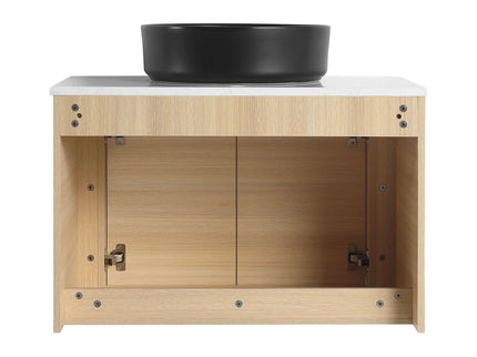Mounted Bathroom Vanity With Art Sink & 2 Soft Close Doors