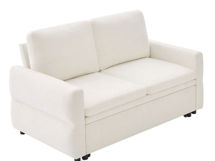 Convertible Sofa Bed Loveseat With Adjustable Backrest And USB Ports