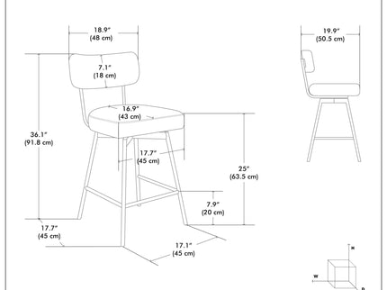 Giselle - Swivel Counter Height Stool (Set of 2)