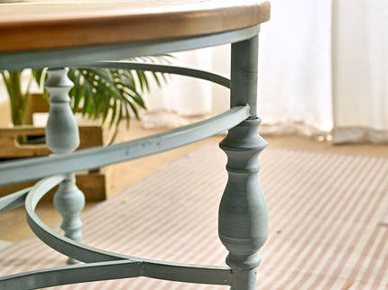 Round Top Carved Table For Living Room