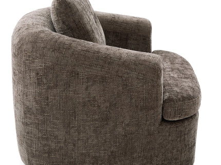 Modern Swivel Barrel Chair With Dual-Layer Cushion