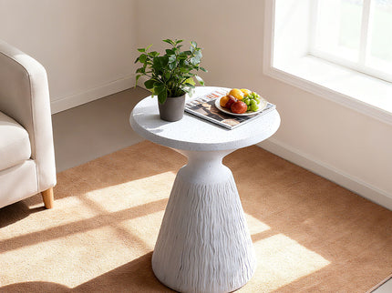 Outdoor End Table, Round Garden Stool - Aqua Gray