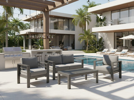Outdoor Patio Set All-Weather With Thick Cushions