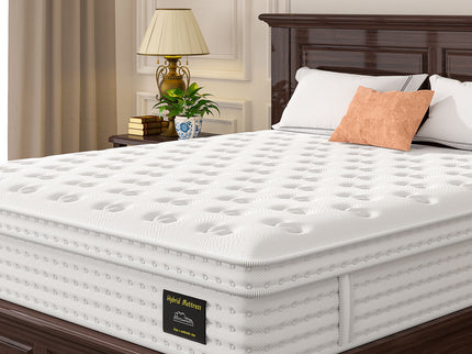 12'' Hybrid Mattress, Memory Foam & Pocket Springs For Pressure Relief