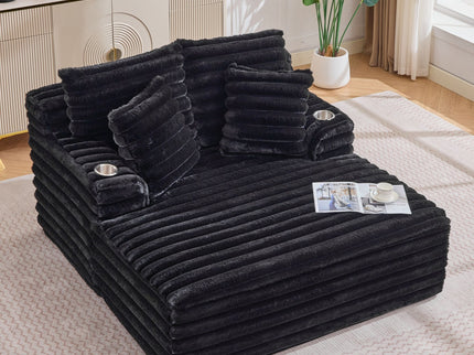 Oversized Chaise Lounge Chair Indoor With Pillows For Living Room