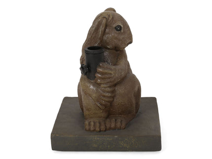 Hand Crafted Rabbit Umbrella Base With Playful Design - Light Brown