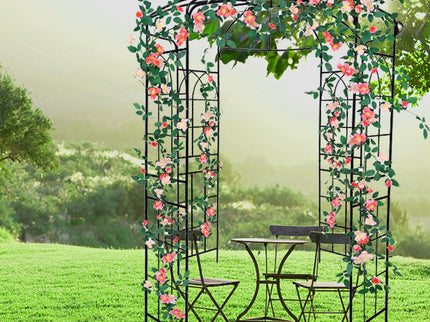 Metal Garden Arch Iron Garden Arbors Gazebo Dia High Birdcage Shape Pergola Pavilion For Wedding Ceremony