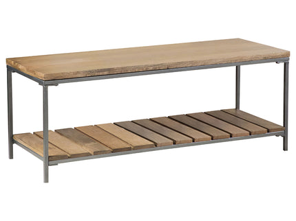 Foundry - Accent Bench With Slat Shelf - Natural