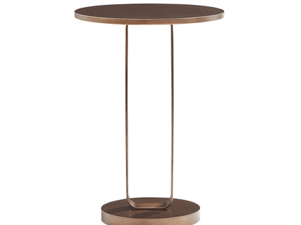 Tareel - Round Accent Table With Open Oval Pedestal - Antique Bronze