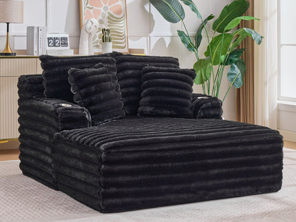 Oversized Chaise Lounge Chair Indoor With Pillows For Living Room