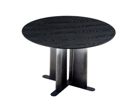 Round Dining Table With Cross Base, Modern Home Furniture