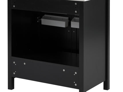 Bathroom Vanity With Sink And Ample Storage, Rectangular Undermount Sink - Black