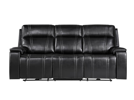 Gary - Power Reclining Sofa With Pillow Top Arms, Hidden Cup Holders - Black