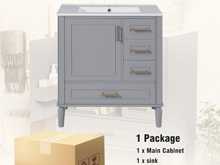 Traditional Bathroom Vanity Set With Soft Close Doors