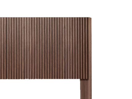 Queen Headboard Only, Fluted Panel Design - Walnut