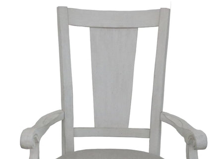 Katia - Arm Chair (Set of 2) - Light Gray / White