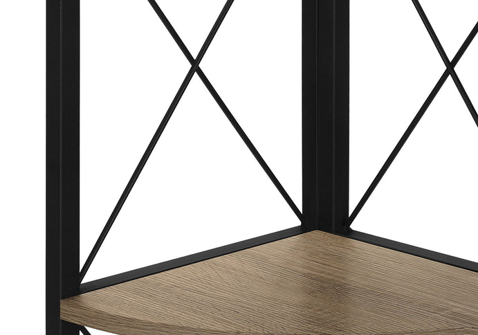 Bookshelf, Bookcase, Etagere, Corner, 4 Tier, Office, Marble Look Contemporary & Modern