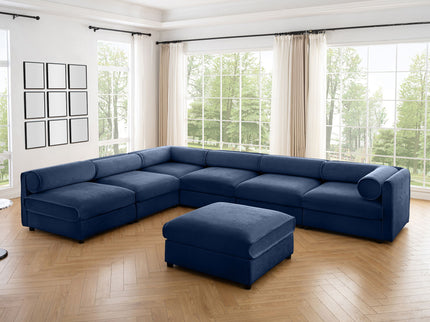 Modern Modular Sectional Sofa With Storag, Contemporary Cylindrical Design