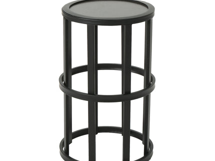 Outdoor Powder Coated Side Table - Gray