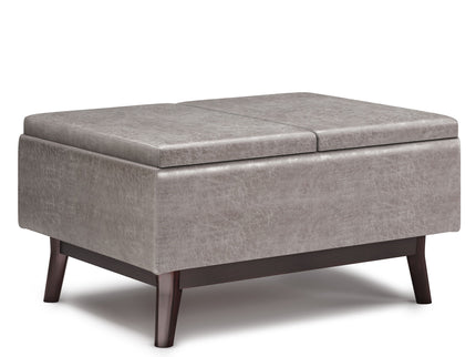 Owen - Tray Top Small Coffee Table Upholstered Storage Ottoman