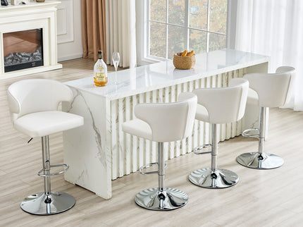 Adjustable Swivel Bar Chair With Ergonomic High Back Design