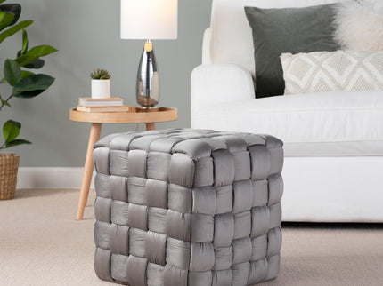 Square Braided Ottoman -