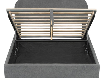 Upholstered Platform Bed With Hydraulic Storage System