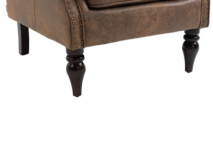 Modern Accent Armchair With Sturdy Wood Legs