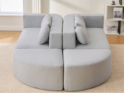 Boneless - Couch Modular Sectional Sofa With Deep Seating And Curved Design
