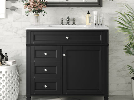 Bathroom Vanity With Top Sink, 2 Drawers And Tip Out Drawer