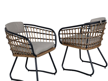7 Piece Outdoor Patio Dining Set For 6, Chairs With Cushions And Table - Yellow