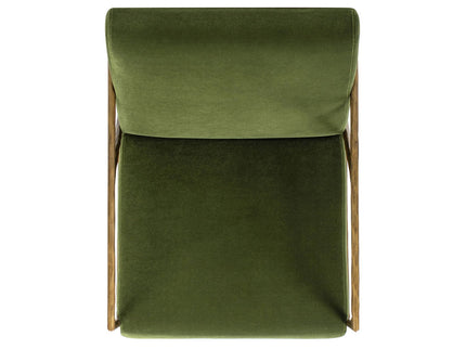 Aerin - Hammered Brass Upholstered Accent Arm Chair