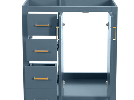 Retro Style Bathroom Vanity With 3 Drawers & Soft-Closing Doors