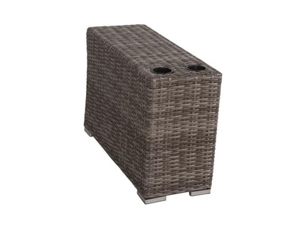 Wicker Seating Group Set With Table And Cushions