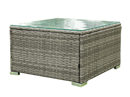 4 Piece Patio Sectional Wicker Rattan Outdoor Furniture Sofa Set With Storage Box