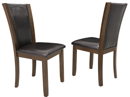 6 Piece Dining Table Set & Bench And Chairs For Dining Room - Dark Walnut