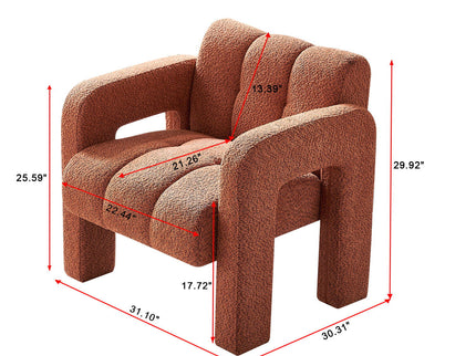 31.10" Boucle Upholstered Accent Chair